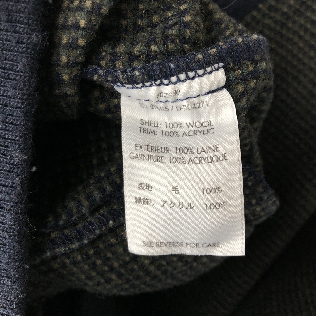 Pendleton Check Pattern Wool Knit Cardigan, Made in USA, Women's Size L wool navy blue type Vintage Second Hand