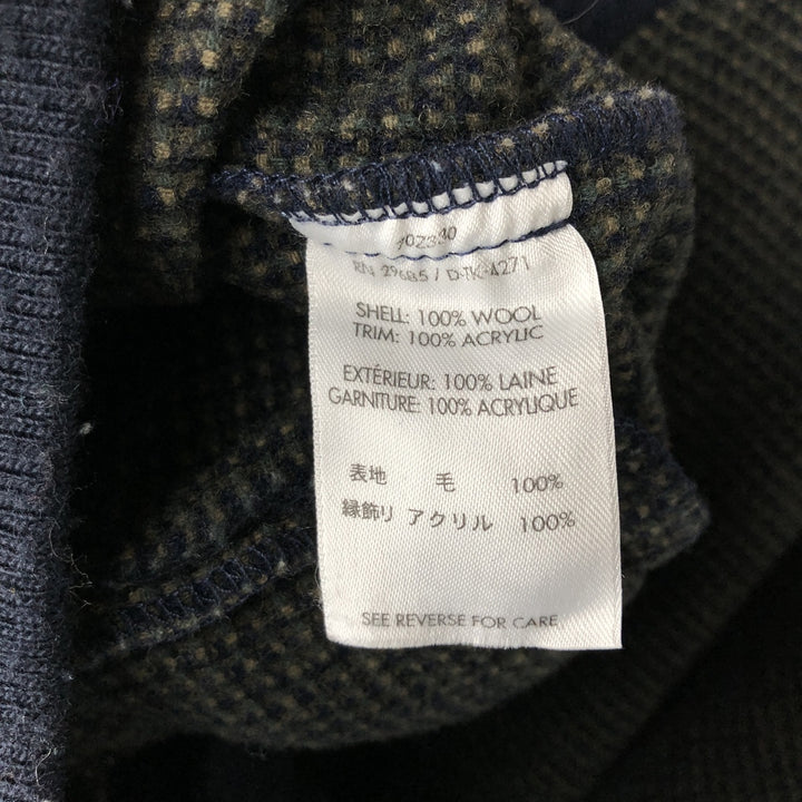 Pendleton Check Pattern Wool Knit Cardigan, Made in USA, Women's Size L wool navy blue type Vintage Second Hand