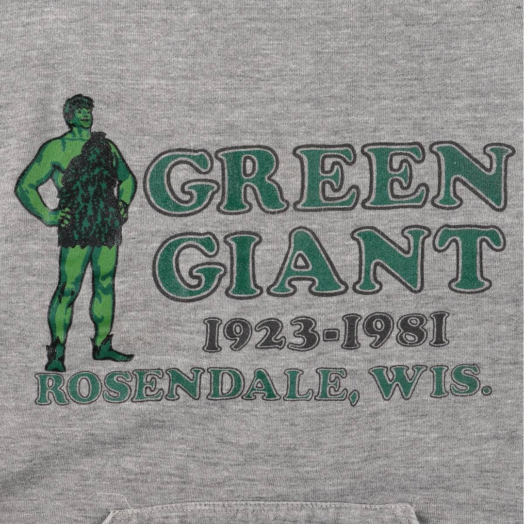Vintage 70s-80'S Russell Green Giant Advertising pullover sweatshirt, size M, men's polyester gray type Vintage Second Hand