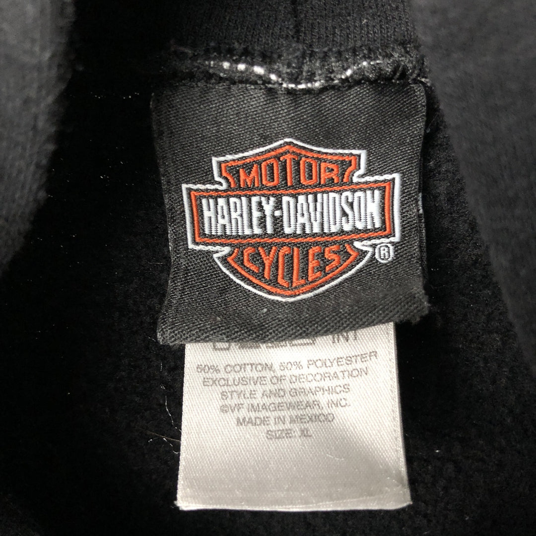 Harley-Davidson Advertising Pullover Hoodie, Men's XL cotton black type Vintage Second Hand