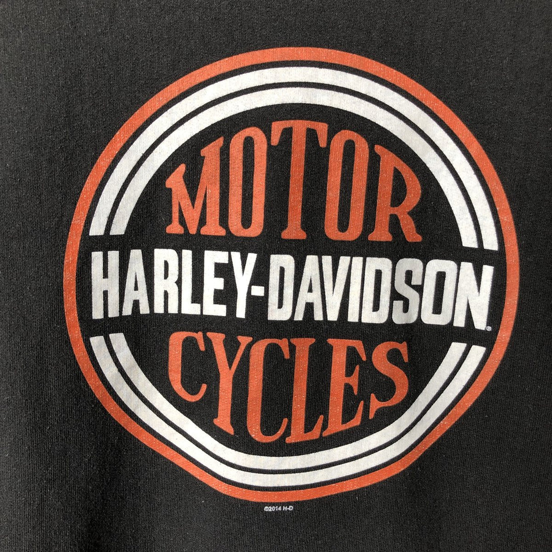 Harley-Davidson Advertising Pullover Hoodie, Men's XL cotton black type Vintage Second Hand