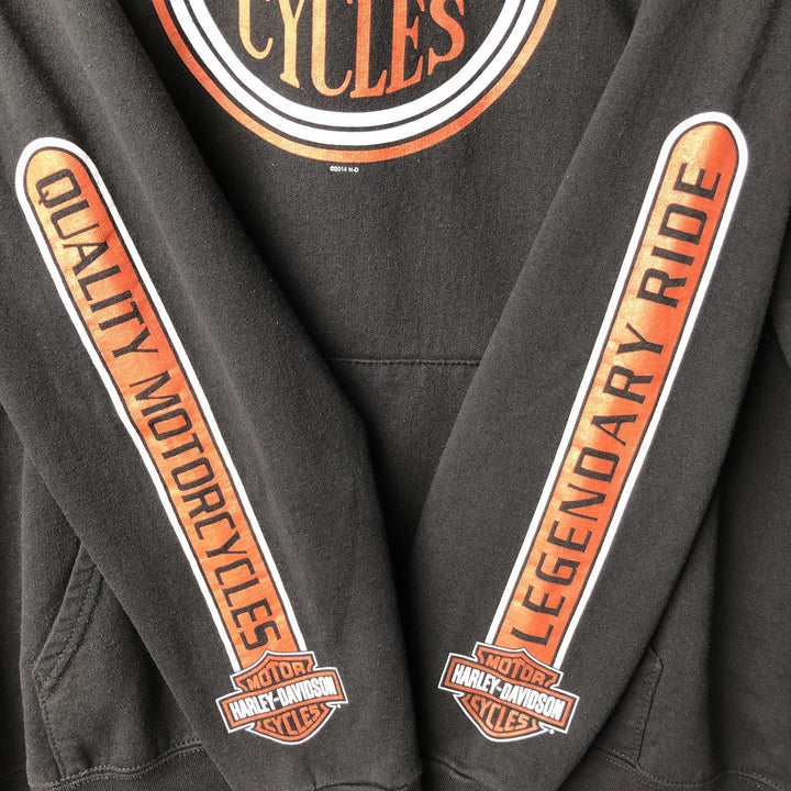 Harley-Davidson Advertising Pullover Hoodie, Men's XL cotton black type Vintage Second Hand