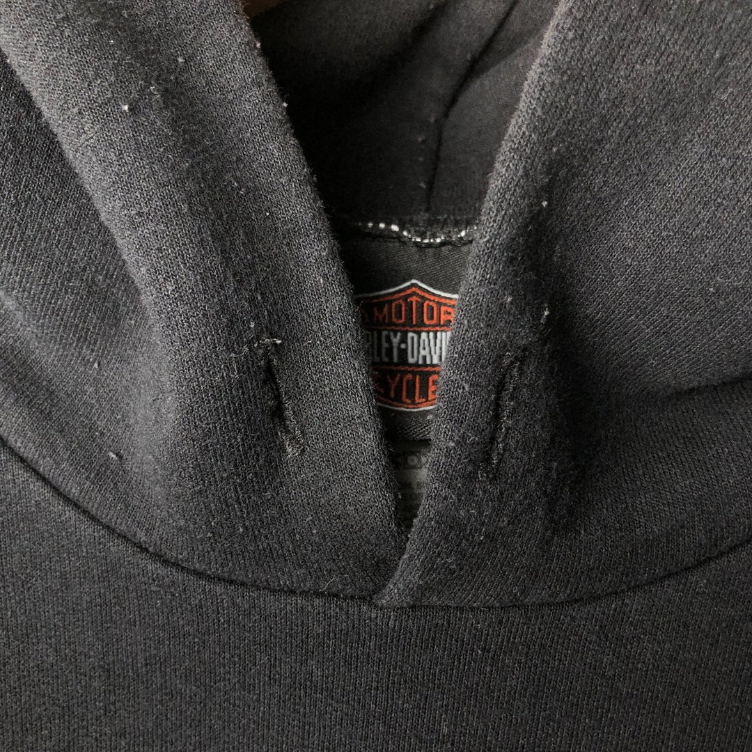Harley-Davidson Advertising Pullover Hoodie, Men's XL cotton black type Vintage Second Hand