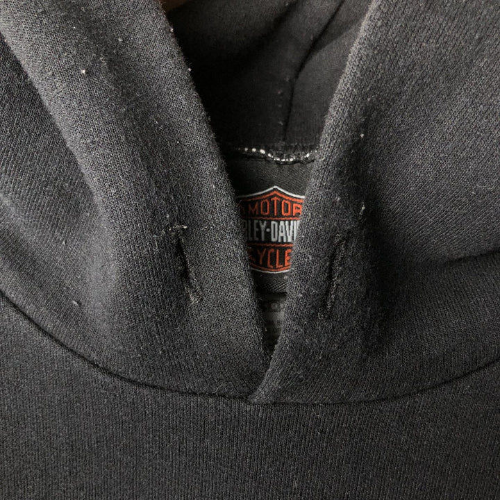 Harley-Davidson Advertising Pullover Hoodie, Men's XL cotton black type Vintage Second Hand