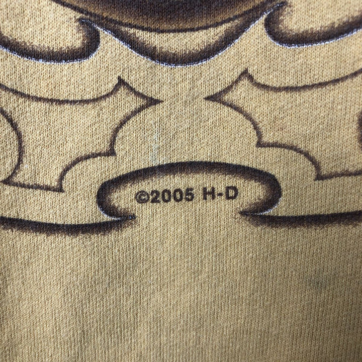 2000'S Harley-Davidson Advertising Pullover Hoodie, Men's XL cotton yellow type Vintage Second Hand