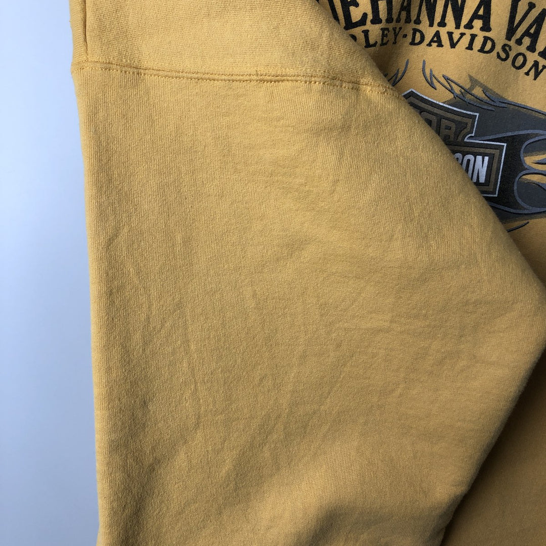 2000'S Harley-Davidson Advertising Pullover Hoodie, Men's XL cotton yellow type Vintage Second Hand