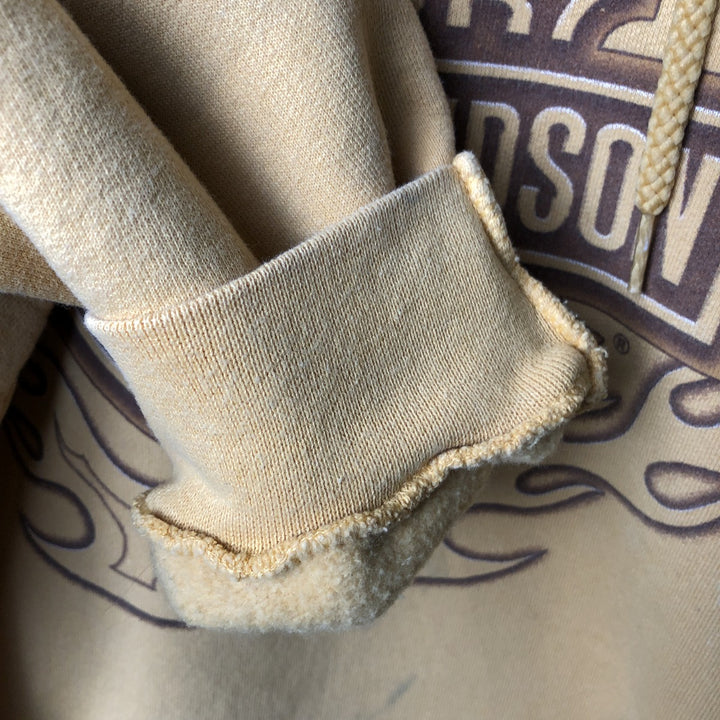 2000'S Harley-Davidson Advertising Pullover Hoodie, Men's XL cotton yellow type Vintage Second Hand