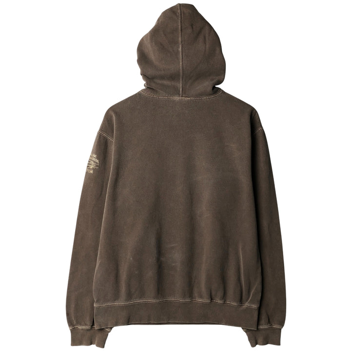 Harley-Davidson Advertising Pullover Hoodie, Men's Size Medium cotton Khaki type Vintage Second Hand