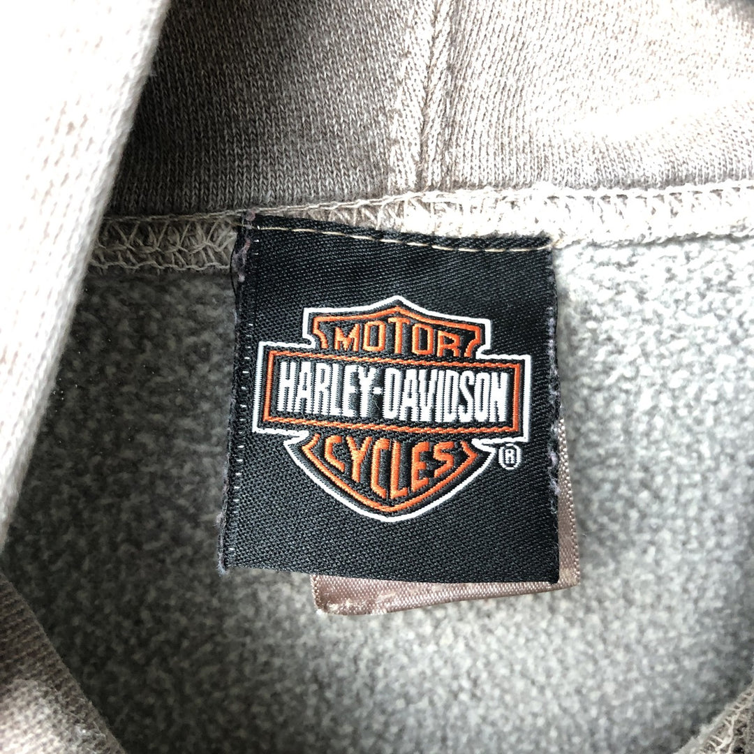 Harley-Davidson Advertising Pullover Hoodie, Men's Size Medium cotton Khaki type Vintage Second Hand