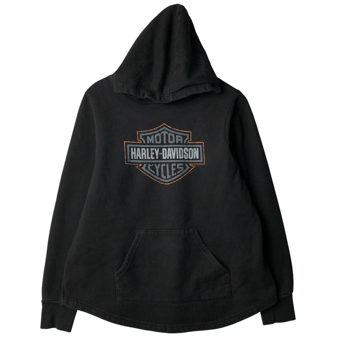 Harley-Davidson Advertising Pullover Hoodie, Men's Size Small cotton black type Vintage Second Hand