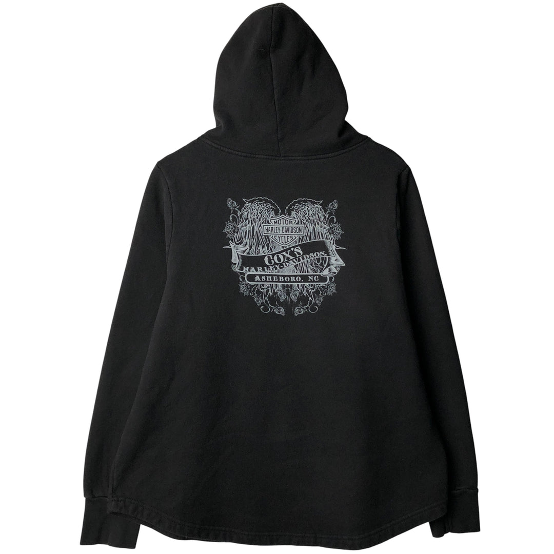 Harley-Davidson Advertising Pullover Hoodie, Men's Size Small cotton black type Vintage Second Hand