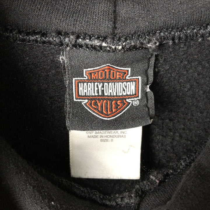 Harley-Davidson Eagle Pattern Advertising Pullover Hoodie, Men's Size Small cotton black type Vintage Second Hand