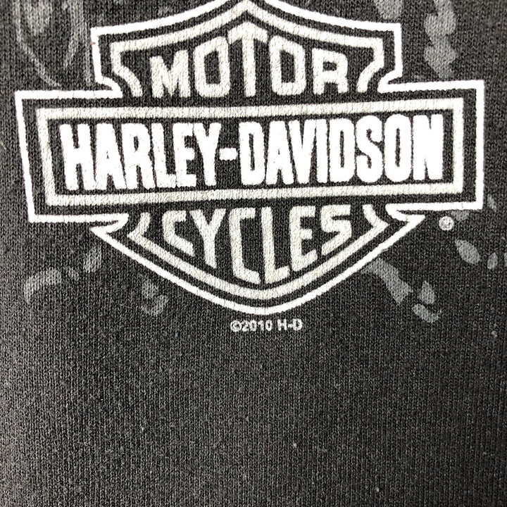 Harley-Davidson Eagle Pattern Advertising Pullover Hoodie, Men's Size Small cotton black type Vintage Second Hand