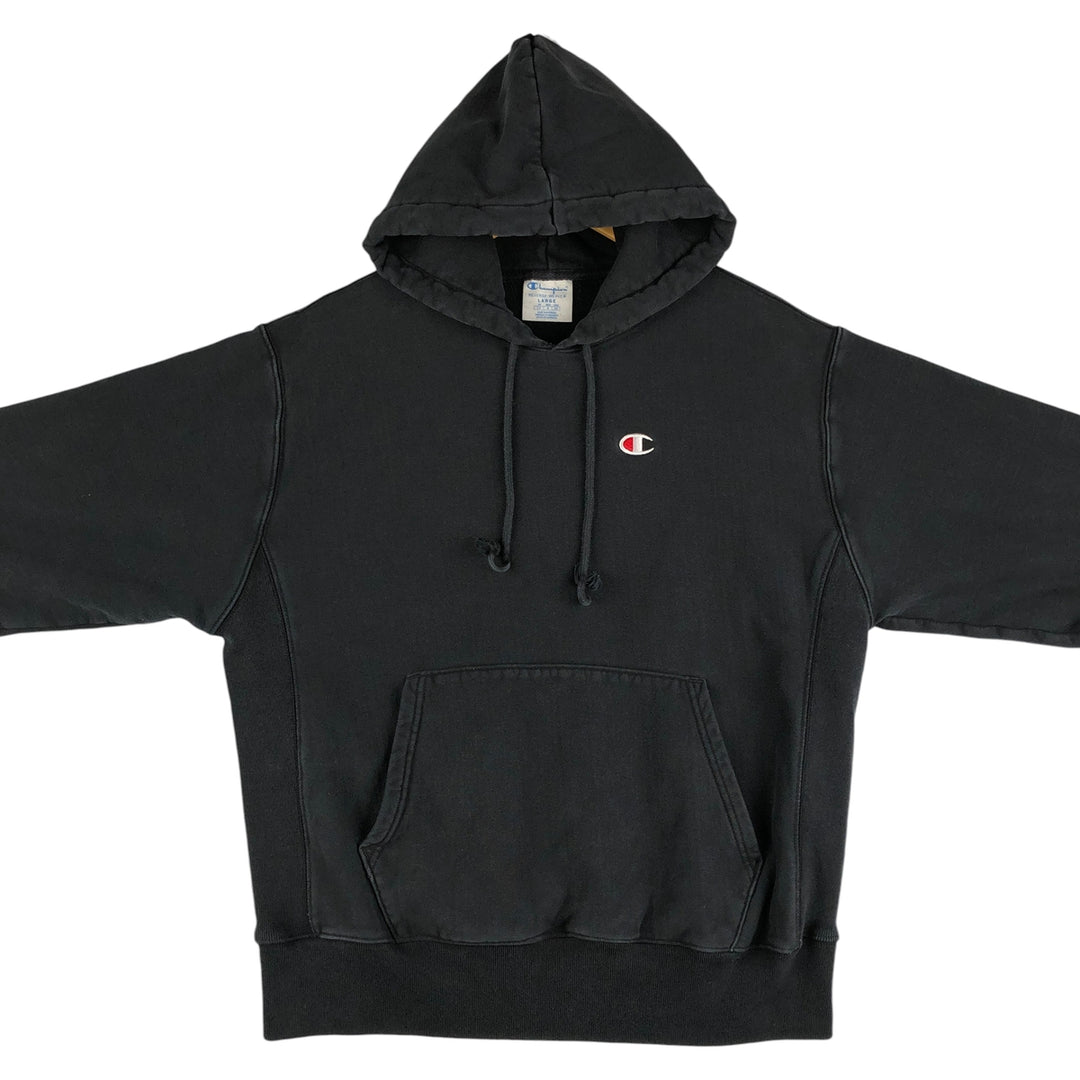 Champion REVERSE WEAVE Reverse Weave Sweat Pullover Hoodie Men's L size cotton black type Vintage Second Hand