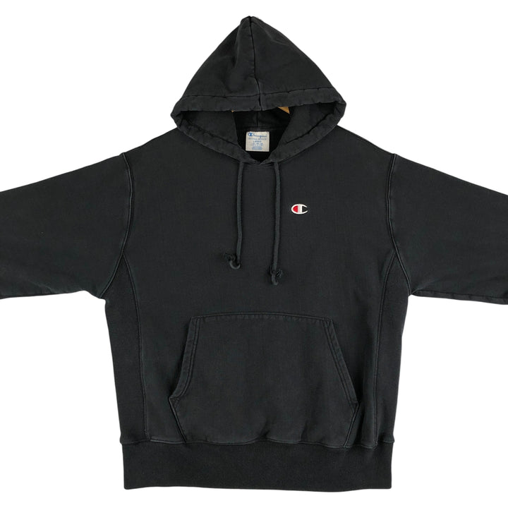 Champion REVERSE WEAVE Reverse Weave Sweat Pullover Hoodie Men's L size cotton black type Vintage Second Hand