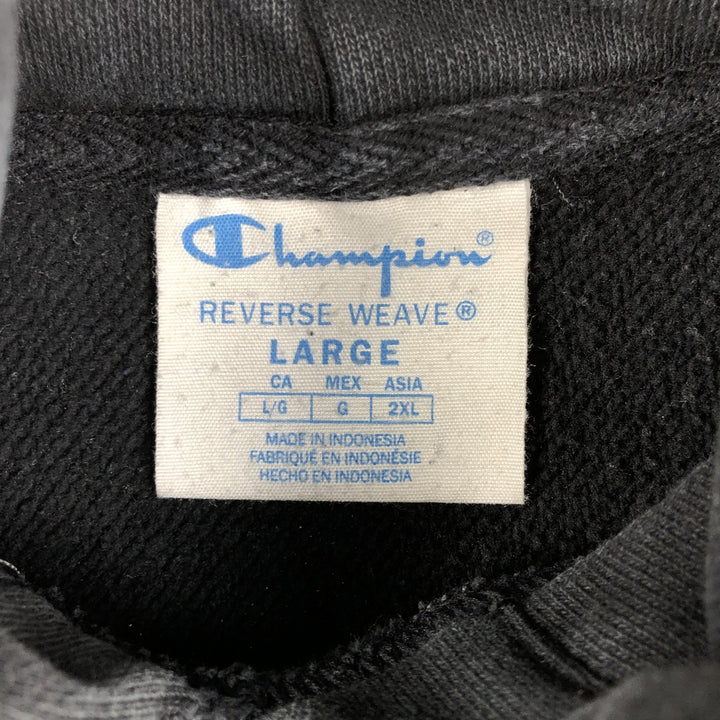 Champion REVERSE WEAVE Reverse Weave Sweat Pullover Hoodie Men's L size cotton black type Vintage Second Hand