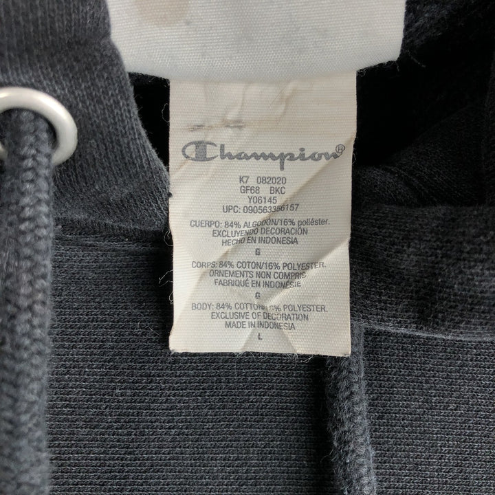 Champion REVERSE WEAVE Reverse Weave Sweat Pullover Hoodie Men's L size cotton black type Vintage Second Hand