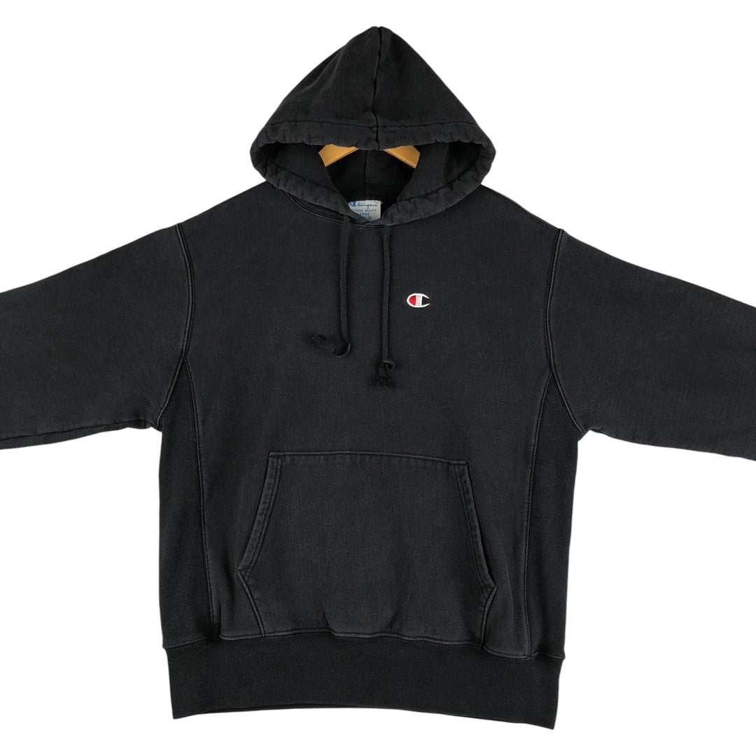 Champion REVERSE WEAVE Reverse Weave Sweat Pullover Hoodie Men's L size cotton black type Vintage Second Hand