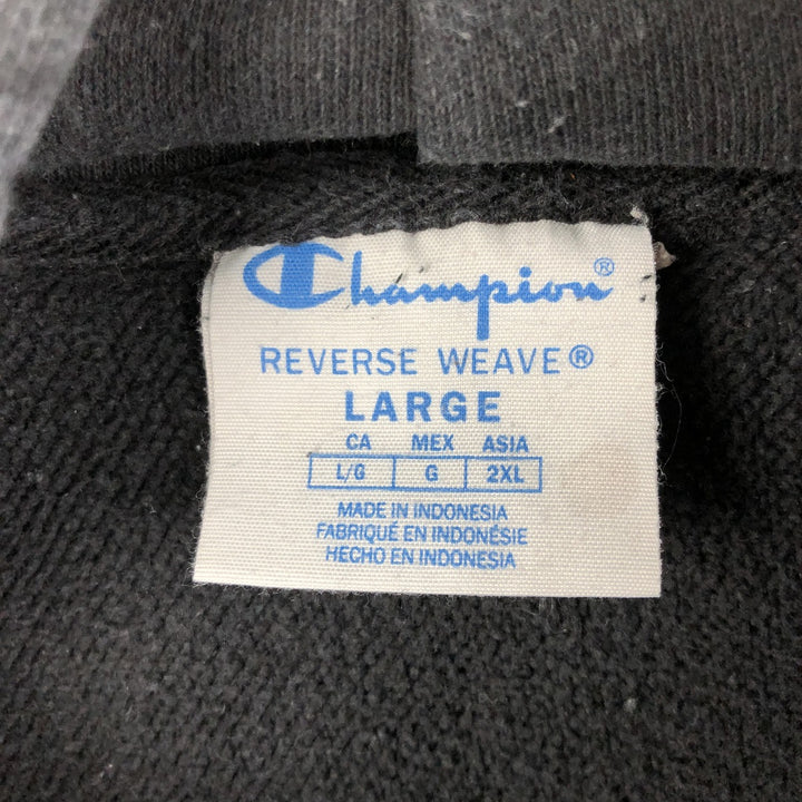 Champion REVERSE WEAVE Reverse Weave Sweat Pullover Hoodie Men's L size cotton black type Vintage Second Hand