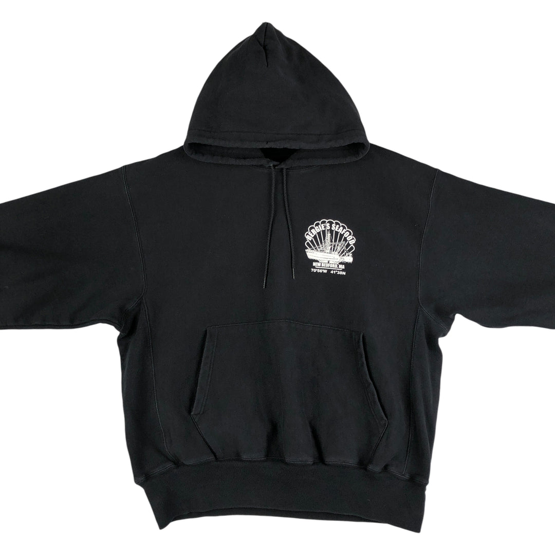 2000'S Champion PREMIUM REVERSE WEAVE Premium Reverse Weave Sweatshirt Pullover Hoodie, Men's Size L cotton black type Vintage Second Hand