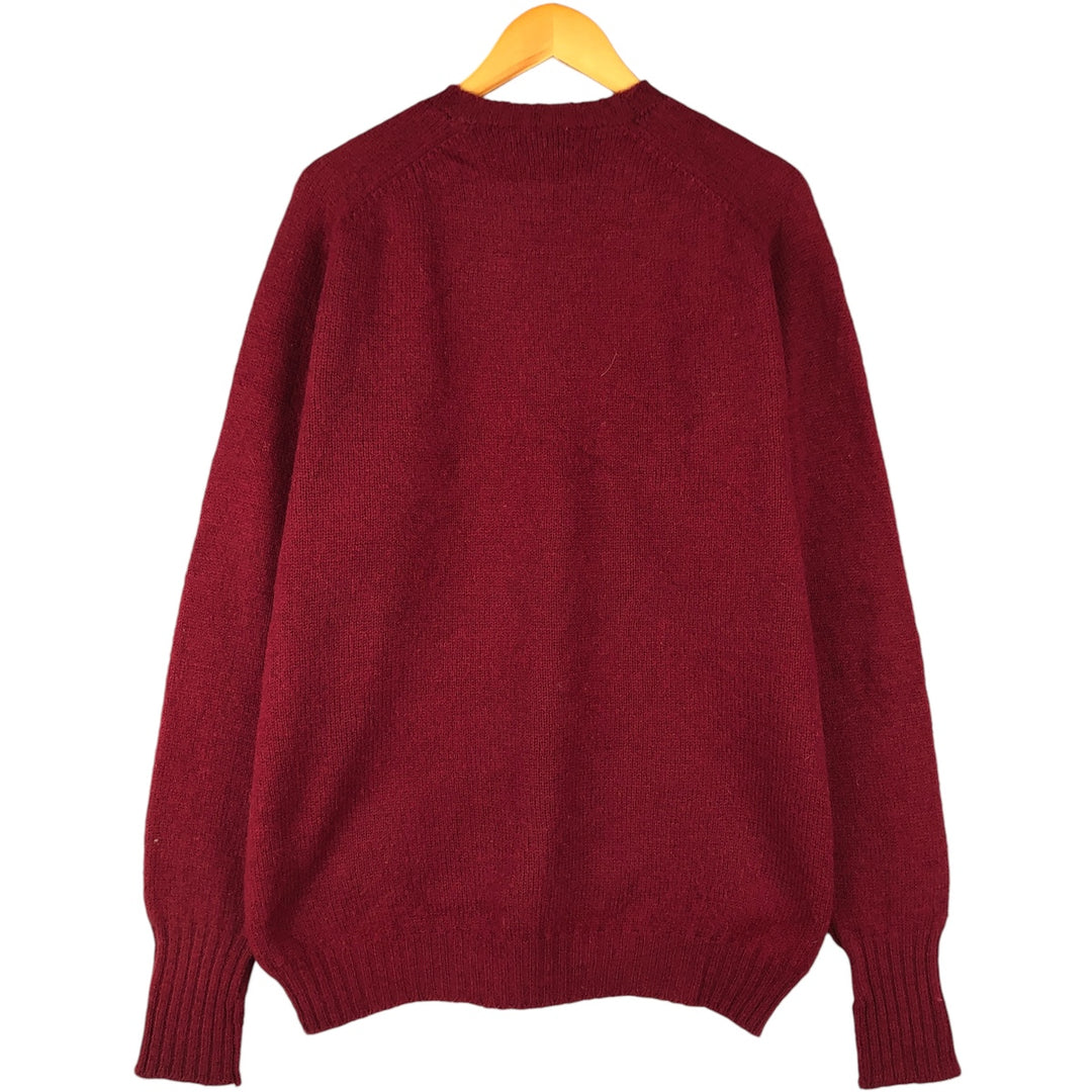 Nordstrom wool knit sweater, made in the UK, men's size XXL wool burgundy type Vintage Second Hand