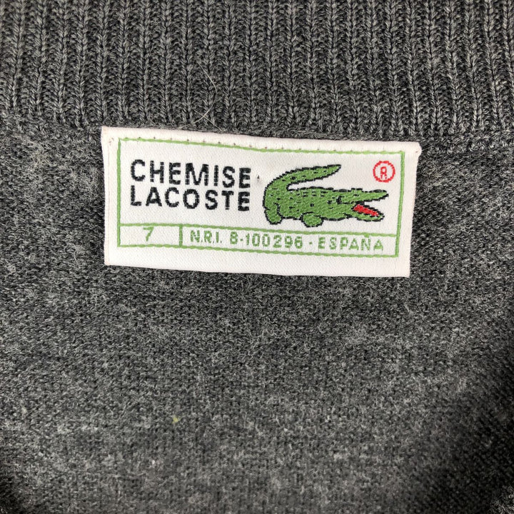 Lacoste Wool and Acrylic Knit Sweater, Size 7, Men's XL acrylic Charcoal Vintage Second Hand