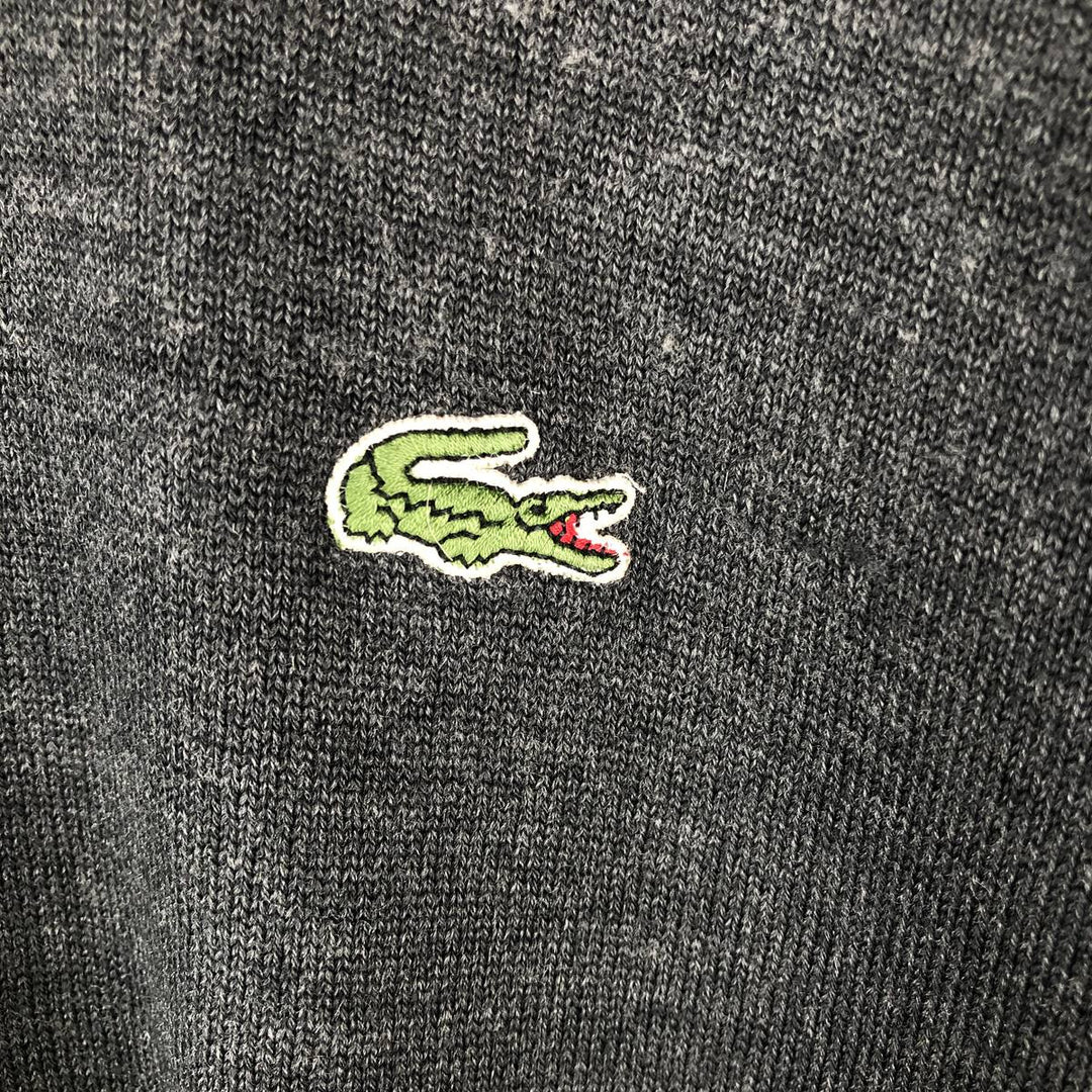 Lacoste Wool and Acrylic Knit Sweater, Size 7, Men's XL acrylic Charcoal Vintage Second Hand