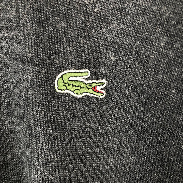 Lacoste Wool and Acrylic Knit Sweater, Size 7, Men's XL acrylic Charcoal Vintage Second Hand