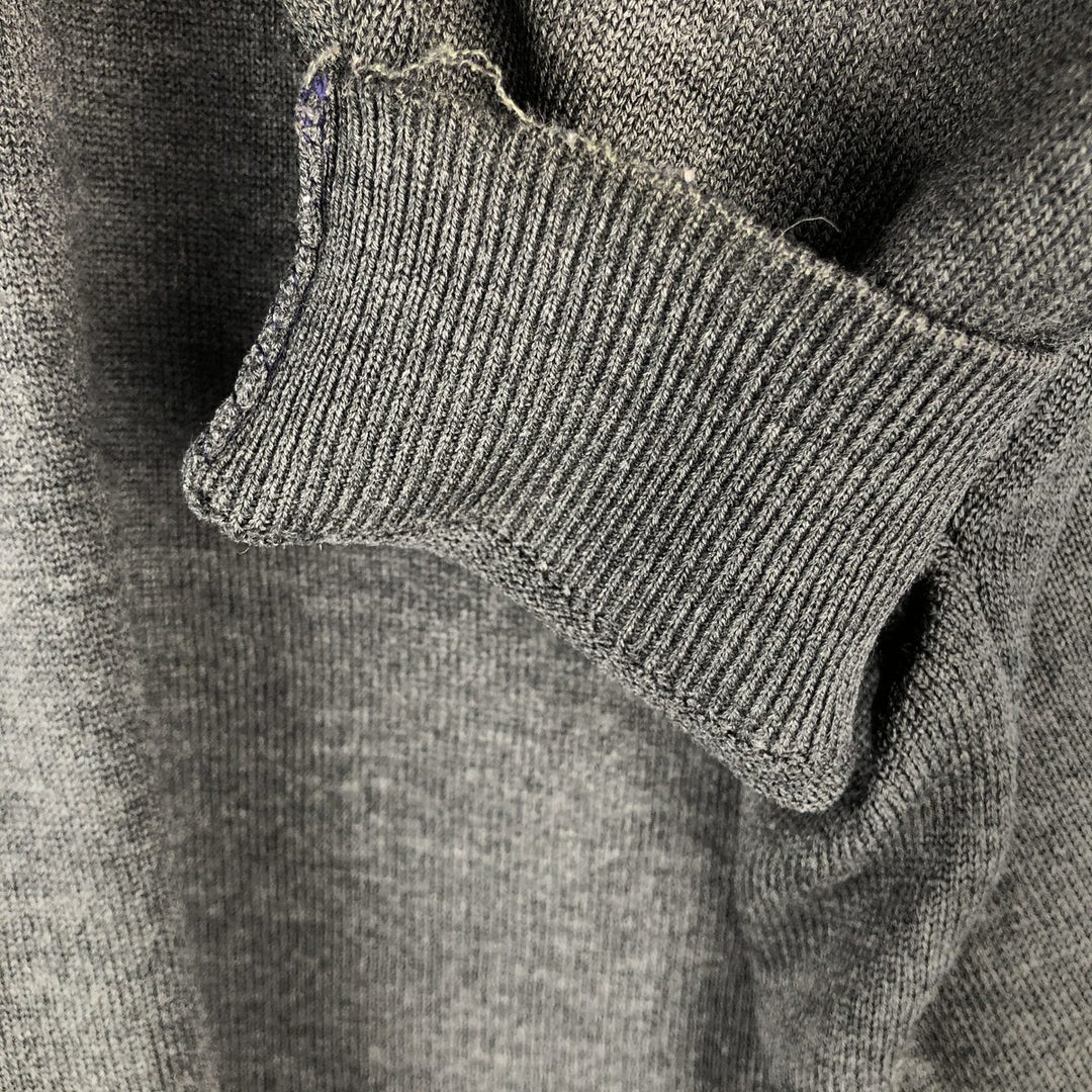 Lacoste Wool and Acrylic Knit Sweater, Size 7, Men's XL acrylic Charcoal Vintage Second Hand