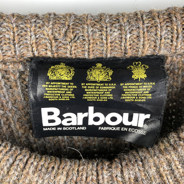 Barbour 3-Warrant Ribbed Wool Knit Sweater, Men's XXL wool Khaki type Vintage Second Hand