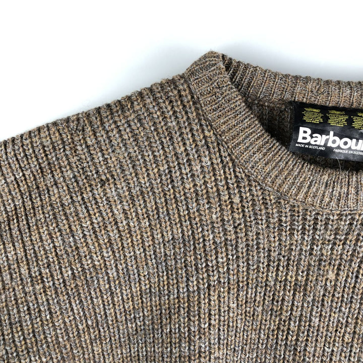 Barbour 3-Warrant Ribbed Wool Knit Sweater, Men's XXL wool Khaki type Vintage Second Hand