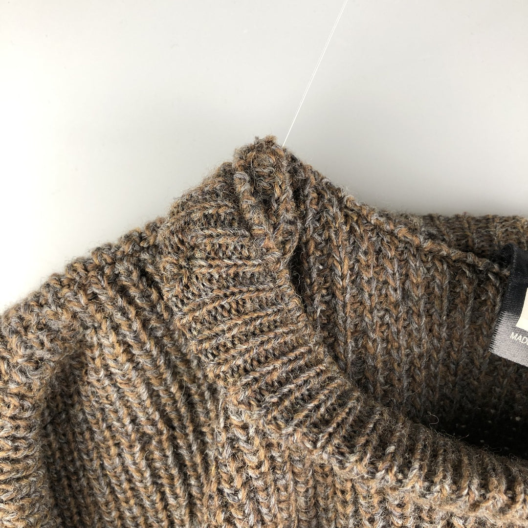 Barbour 3-Warrant Ribbed Wool Knit Sweater, Men's XXL wool Khaki type Vintage Second Hand