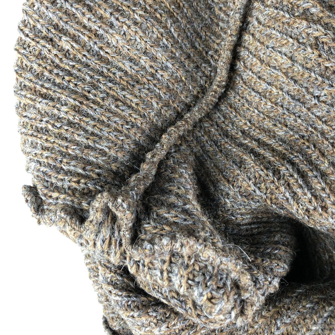 Barbour 3-Warrant Ribbed Wool Knit Sweater, Men's XXL wool Khaki type Vintage Second Hand