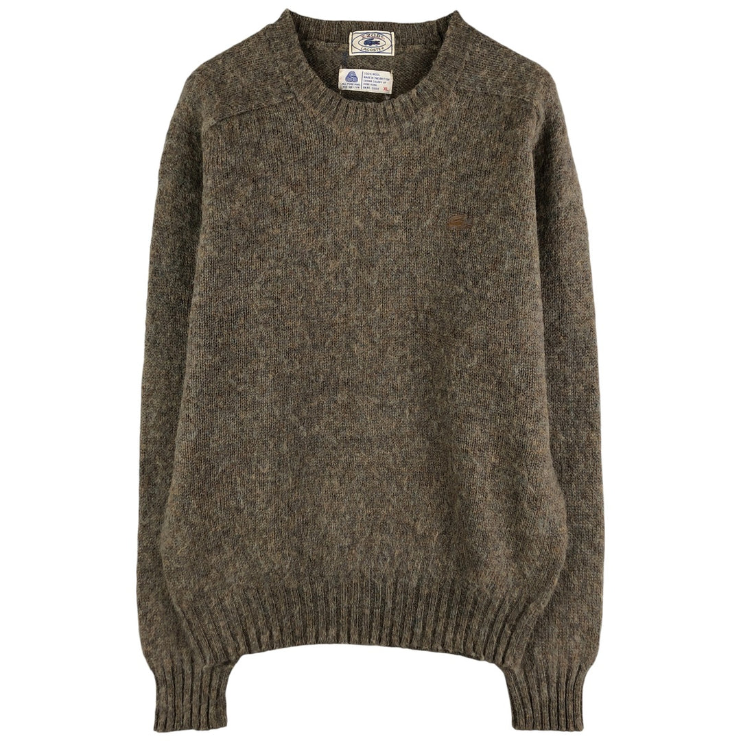 Vintage 70s-80'S Lacoste IZOD wool knit sweater, men's size XL wool Khaki type sage green Vintage Second Hand
