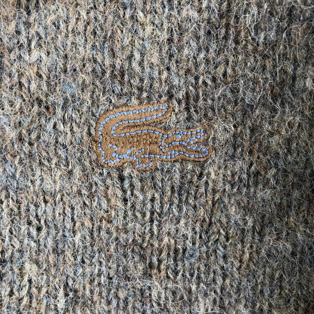 Vintage 70s-80'S Lacoste IZOD wool knit sweater, men's size XL wool Khaki type sage green Vintage Second Hand