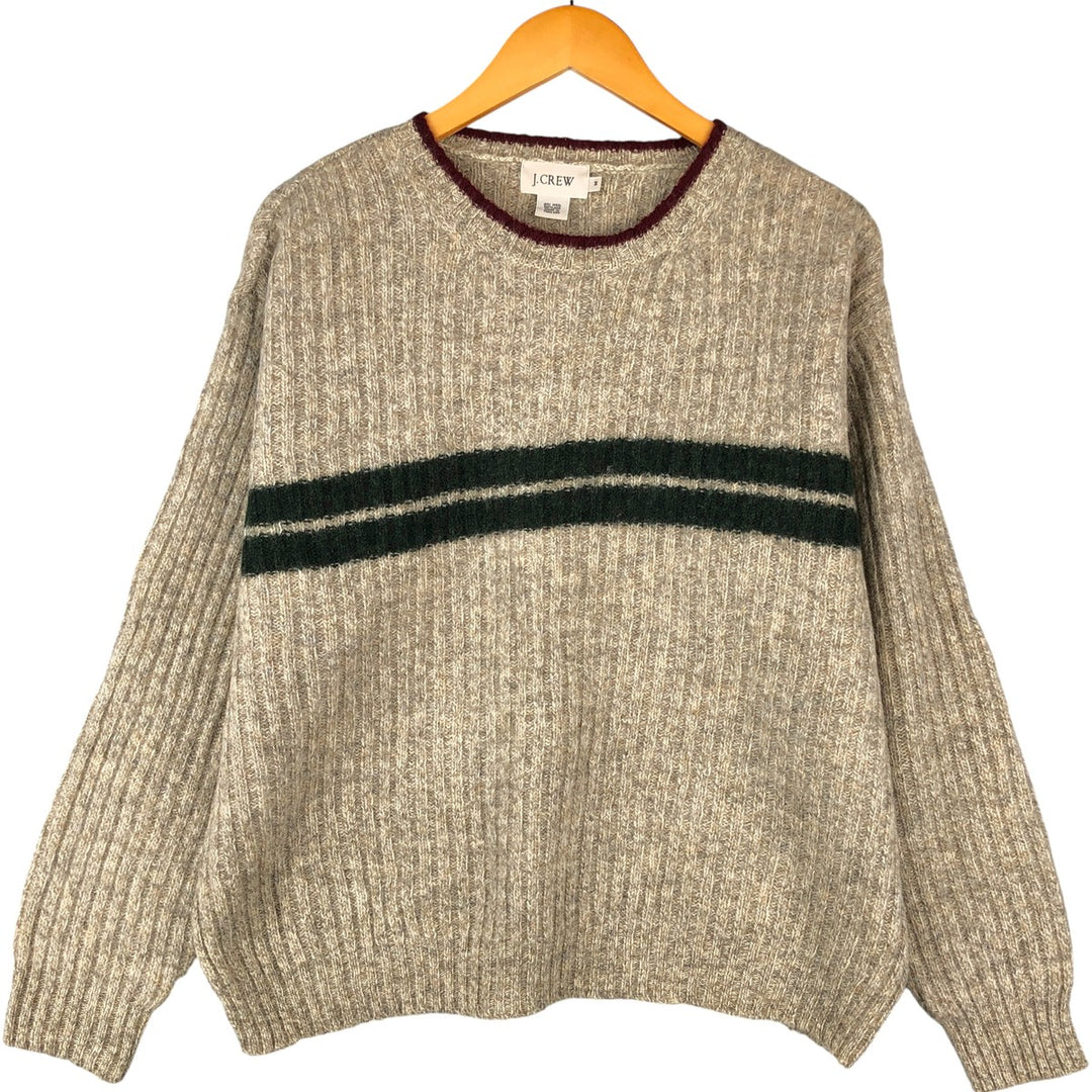 90'S J.Crew ribbed wool knit sweater, men's size M, vintage wool Beige type Vintage Second Hand