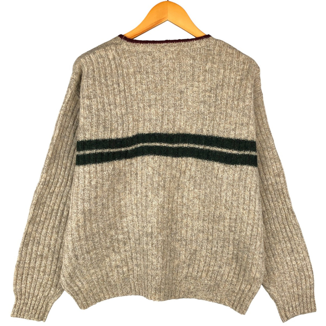 90'S J.Crew ribbed wool knit sweater, men's size M, vintage wool Beige type Vintage Second Hand