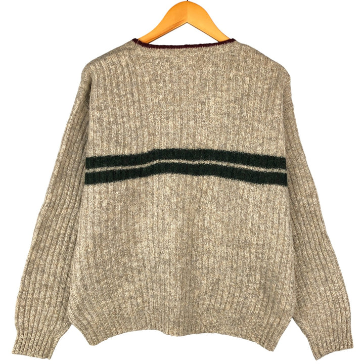 90'S J.Crew ribbed wool knit sweater, men's size M, vintage wool Beige type Vintage Second Hand