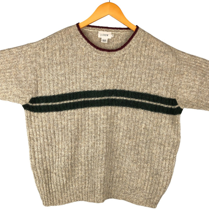 90'S J.Crew ribbed wool knit sweater, men's size M, vintage wool Beige type Vintage Second Hand