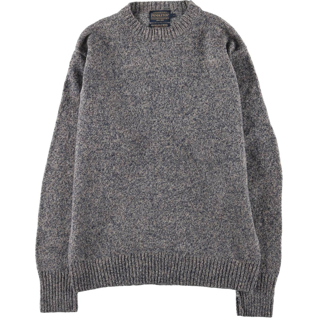 Pendleton wool knit sweater, men's size L shetland wool Charcoal Vintage Second Hand