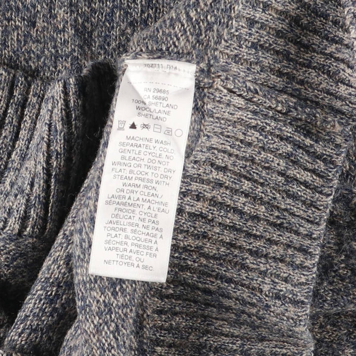 Pendleton wool knit sweater, men's size L shetland wool Charcoal Vintage Second Hand