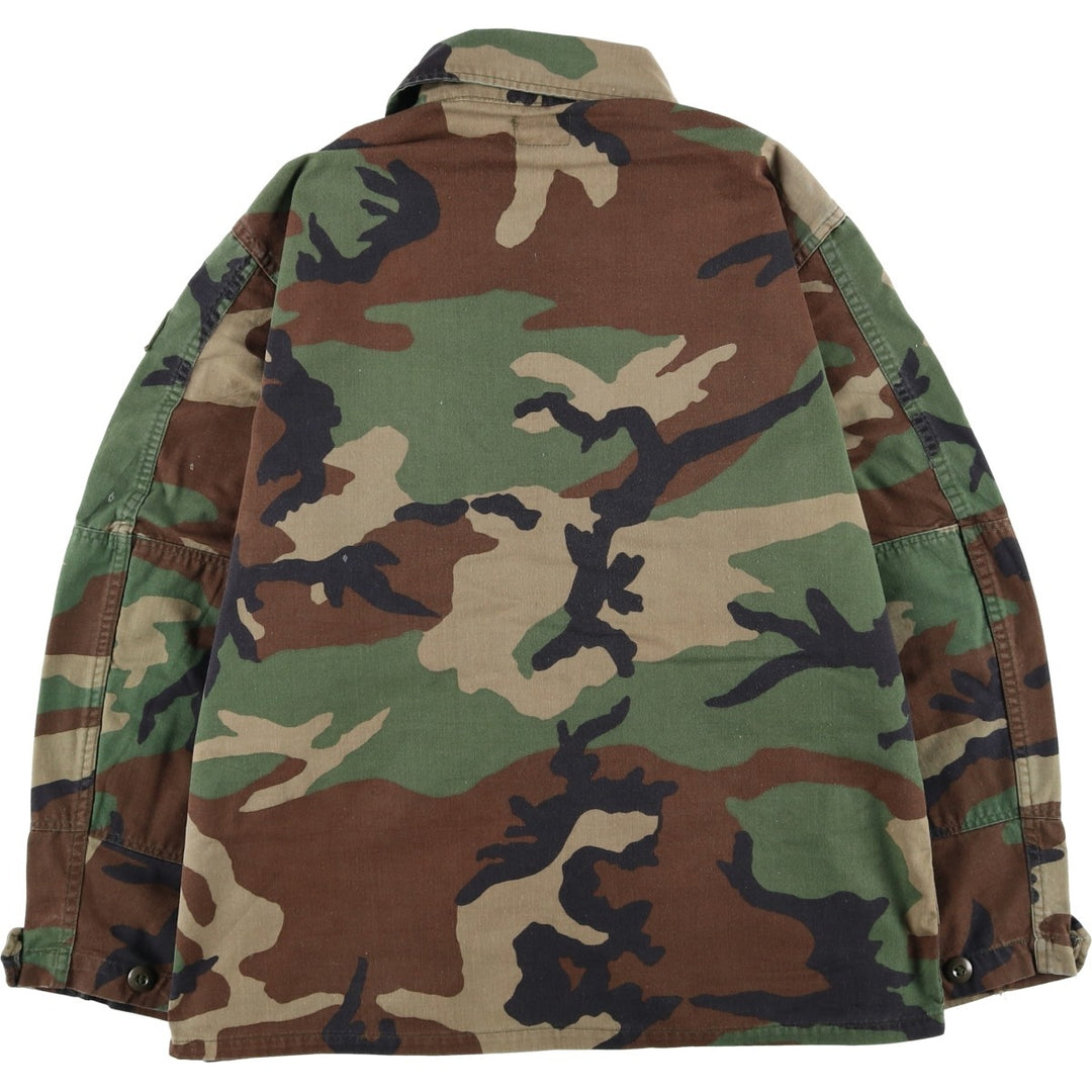 Authentic 1980'S US Military Camouflage Pattern Woodland Camo BDU Military Jacket, Made in USA, Medium-Short, Men's Size M, Vintage cotton Khaki type Vintage Second Hand