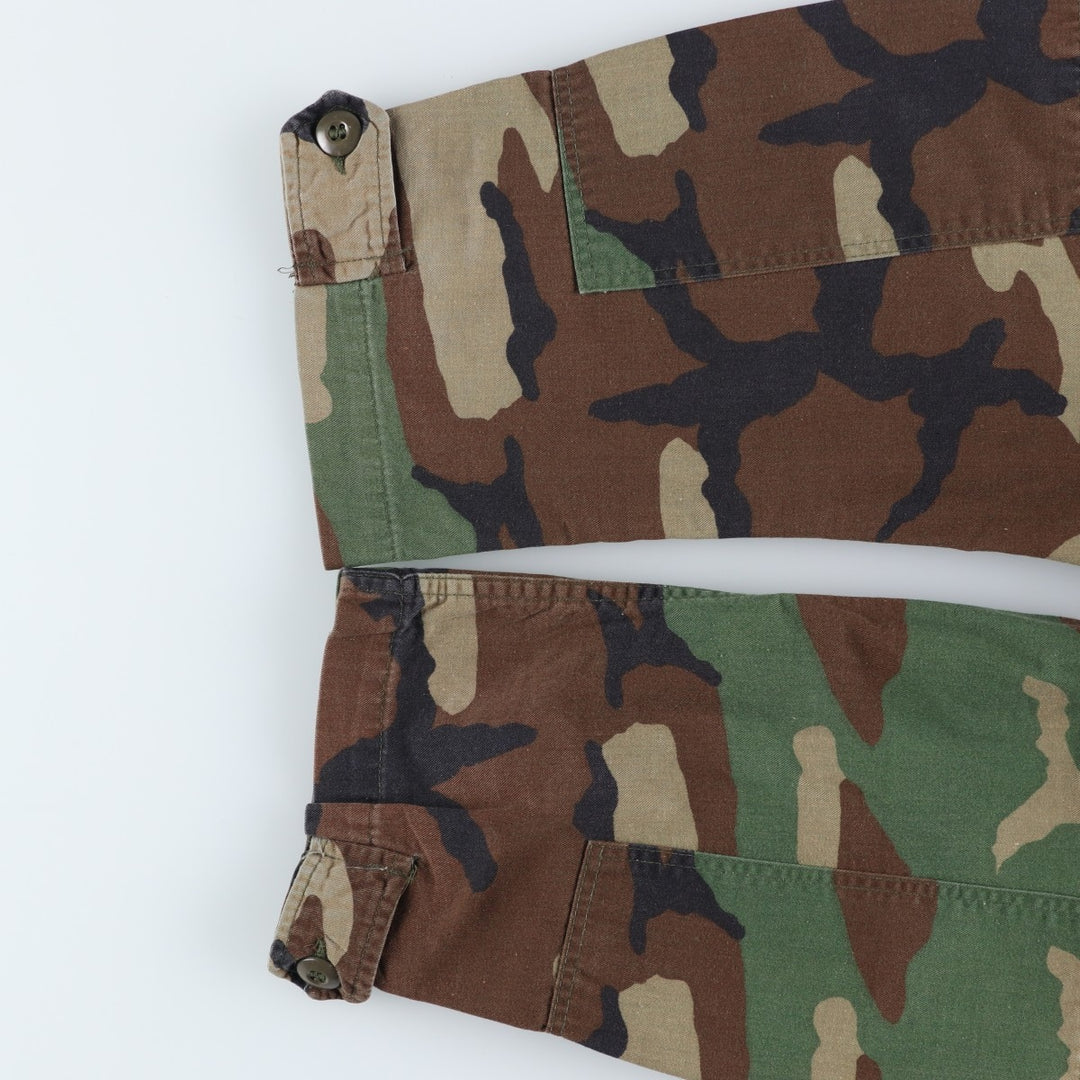 Authentic 1980'S US Military Camouflage Pattern Woodland Camo BDU Military Jacket, Made in USA, Medium-Short, Men's Size M, Vintage cotton Khaki type Vintage Second Hand