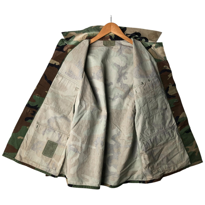 Vintage US Military Camouflage Woodland Camo Ripstop BDU Military Jacket, Men's Size Medium cotton Khaki type Vintage Second Hand