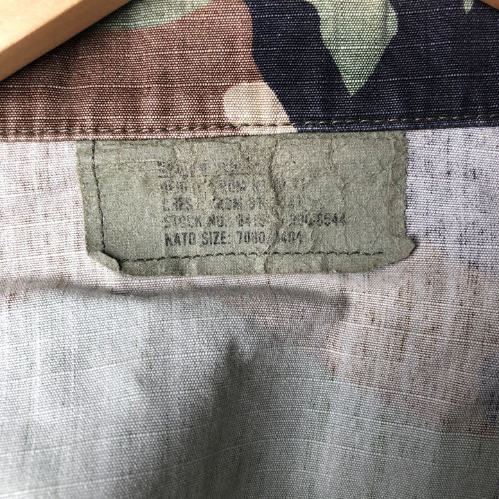 Vintage US Military Camouflage Woodland Camo Ripstop BDU Military Jacket, Men's Size Medium cotton Khaki type Vintage Second Hand