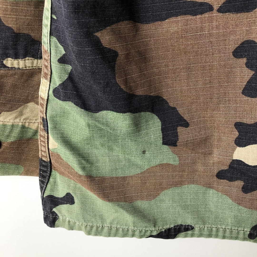 Vintage US Military Camouflage Woodland Camo Ripstop BDU Military Jacket, Men's Size Medium cotton Khaki type Vintage Second Hand