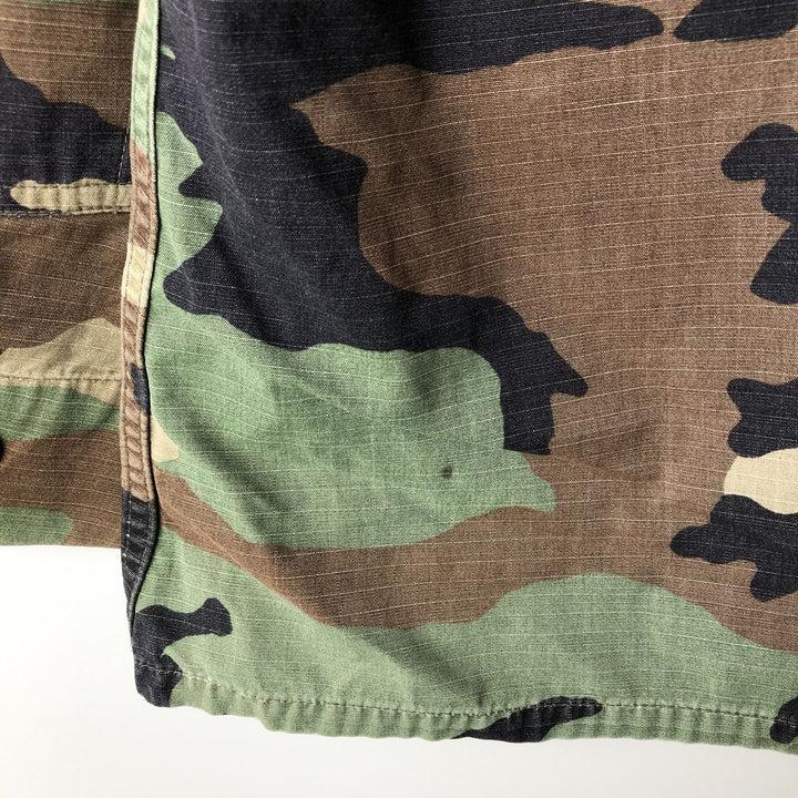 Vintage US Military Camouflage Woodland Camo Ripstop BDU Military Jacket, Men's Size Medium cotton Khaki type Vintage Second Hand