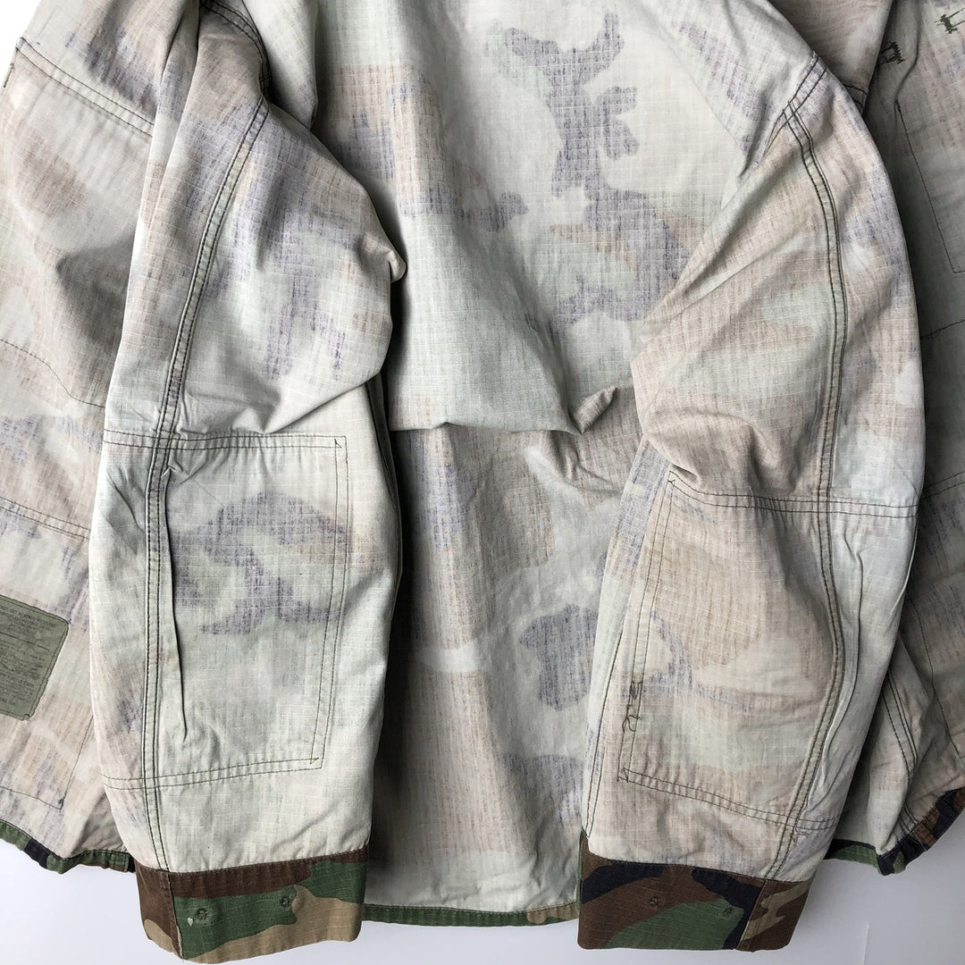 Vintage US Military Camouflage Woodland Camo Ripstop BDU Military Jacket, Men's Size Medium cotton Khaki type Vintage Second Hand