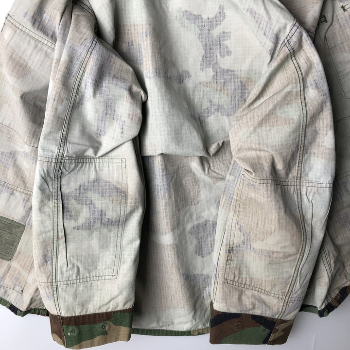 Vintage US Military Camouflage Woodland Camo Ripstop BDU Military Jacket, Men's Size Medium cotton Khaki type Vintage Second Hand