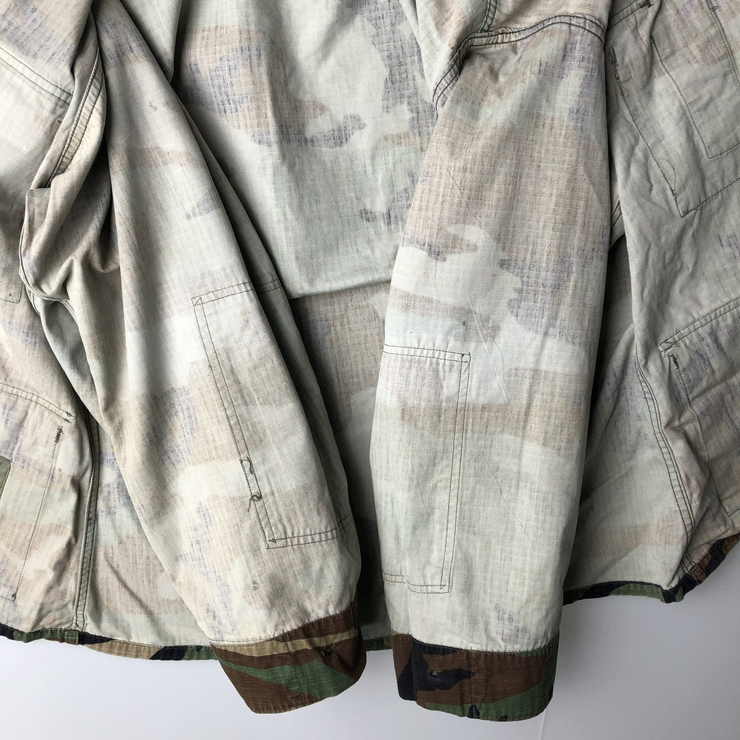 Vintage US Military Camouflage Woodland Camo Ripstop BDU Military Jacket, Men's Size Medium cotton Khaki type Vintage Second Hand